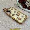 قاب گوشی iPhone 16 آیفون سیلیکونی پاک کنی CUTE BEAR طرح تدی برجسته کرم کد 61049