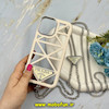 قاب گوشی iPhone 14 Pro Max آیفون چرمی HARD زنجیر دار فلزی پرادا PRADA اورجینال کد 61143