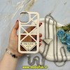 قاب گوشی iPhone 13 - iPhone 14 آیفون چرمی HARD زنجیر دار فلزی پرادا PRADA اورجینال کد 61132
