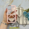 قاب گوشی iPhone 13 - iPhone 14 آیفون چرمی HARD زنجیر دار فلزی پرادا PRADA اورجینال کد 61134