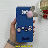 قاب گوشی Poco X3 - Poco X3 Pro شیائومی طرح سیلیکونی ژله ای سه بعدی برجسته عروسکی محافظ لنز دار پام پام آبی کد 61271