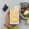 قاب گوشی iPhone 12 Pro آیفون طرح ژله ای مای کیس خرس طلایی تدی برجسته POWER BEAR محافظ لنز دار گلبهی کد 61356