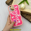 قاب گوشی iPhone 13 Pro Max آیفون سیلیکونی سولید SOLID منحنی سه بعدی برجسته عروسکی محافظ لنز دار طرح Barbie صورتی کد 61532