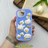 قاب گوشی iPhone 15 آیفون سیلیکونی سولید SOLID منحنی سه بعدی برجسته عروسکی محافظ لنز دار طرح جوجه اردک کیوت یاسی کد 61536