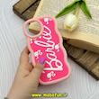 قاب گوشی iPhone 15 آیفون سیلیکونی سولید SOLID منحنی سه بعدی برجسته عروسکی محافظ لنز دار طرح Barbie صورتی کد 61537