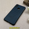قاب گوشی Galaxy A10S سامسونگ طرح ژله ای چرمی ساده گوزنی محافظ لنزدار سرمه ای کد 61733