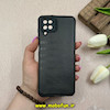 قاب گوشی Galaxy A12 - Galaxy M12 سامسونگ طرح ژله ای چرمی ساده گوزنی محافظ لنزدار مشکی کد 61739