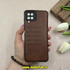 قاب گوشی Galaxy A12 - Galaxy M12 سامسونگ طرح ژله ای چرمی ساده گوزنی محافظ لنزدار قهوه ای کد 61740