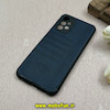 قاب گوشی Galaxy A13 4G سامسونگ طرح ژله ای چرمی ساده گوزنی محافظ لنزدار سرمه ای کد 61744