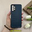 قاب گوشی Galaxy A13 4G سامسونگ طرح ژله ای چرمی ساده گوزنی محافظ لنزدار سرمه ای کد 61744