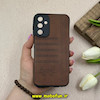 قاب گوشی Galaxy A15 سامسونگ طرح ژله ای چرمی ساده گوزنی محافظ لنزدار قهوه ای کد 61749