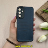 قاب گوشی Galaxy A15 سامسونگ طرح ژله ای چرمی ساده گوزنی محافظ لنزدار سرمه ای کد 61750