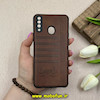 قاب گوشی Galaxy A20S سامسونگ طرح ژله ای چرمی ساده گوزنی محافظ لنزدار قهوه ای کد 61752
