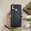 قاب گوشی Galaxy A21S سامسونگ طرح ژله ای چرمی ساده گوزنی محافظ لنزدار مشکی کد 61758