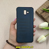 قاب گوشی Galaxy J6 Plus سامسونگ طرح ژله ای چرمی ساده گوزنی محافظ لنزدار سرمه ای کد 61804