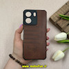 قاب گوشی Redmi 13C - Poco C65 شیائومی طرح ژله ای چرمی ساده گوزنی محافظ لنزدار قهوه ای کد 61832