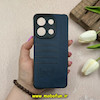 قاب گوشی Redmi Note 13 4G شیائومی طرح ژله ای چرمی ساده گوزنی محافظ لنزدار سرمه ای کد 61846