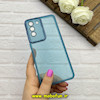 قاب گوشی Galaxy S21 FE سامسونگ ژله ای شفاف بی رنگ محافظ لنز دار رنگ آبی کد 61635