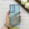 قاب گوشی Galaxy S21 FE سامسونگ ژله ای شفاف بی رنگ محافظ لنز دار رنگ آبی کد 61635