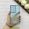 قاب گوشی Galaxy S24 Ultra سامسونگ ژله ای شفاف بی رنگ محافظ لنز دار رنگ آبی کد 61639
