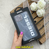 قاب گوشی iPhone 13 Pro Max آیفون اورجینال دیزل DIESEL کلاسیک فیت پارچه ای Hard Golden Consept سرمه ای کد 61402