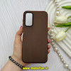 قاب گوشی Galaxy A14 سامسونگ اورجینال پاستیلی مات دوتیکه قهوه ای کد 62188