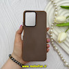 قاب گوشی Redmi Note 12 4G شیائومی اورجینال پاستیلی مات دوتیکه قهوه ای کد 62296