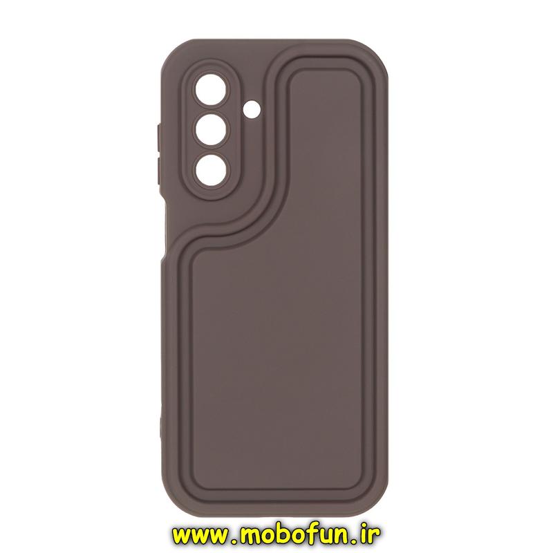قاب گوشی Galaxy A26 سامسونگ طرح سیلیکونی Solid جدید محافظ لنزدار قهوه ای کد 48619