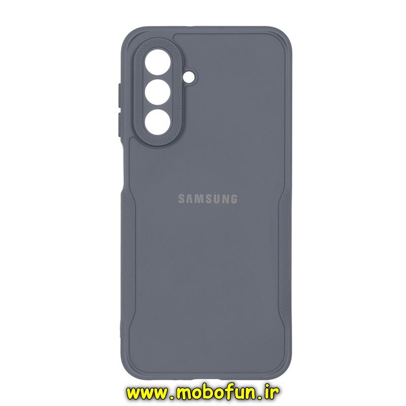 قاب گوشی Galaxy A26 سامسونگ سیلیکونی سوزنی لوگودار محافظ لنزدار خاکستری کد 48623