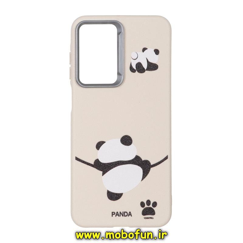 قاب گوشی Galaxy A26 سامسونگ لدر دیزاین SOFT Lether Design فانتزی سیلیکونی طرح چرم کرم کد 48626