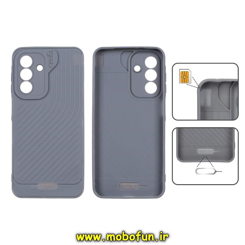 قاب گوشی Galaxy A26 سامسونگ اورجینال GEAR4 سیلیکونی راه راه محافظ لنز دار طوسی کد 48629