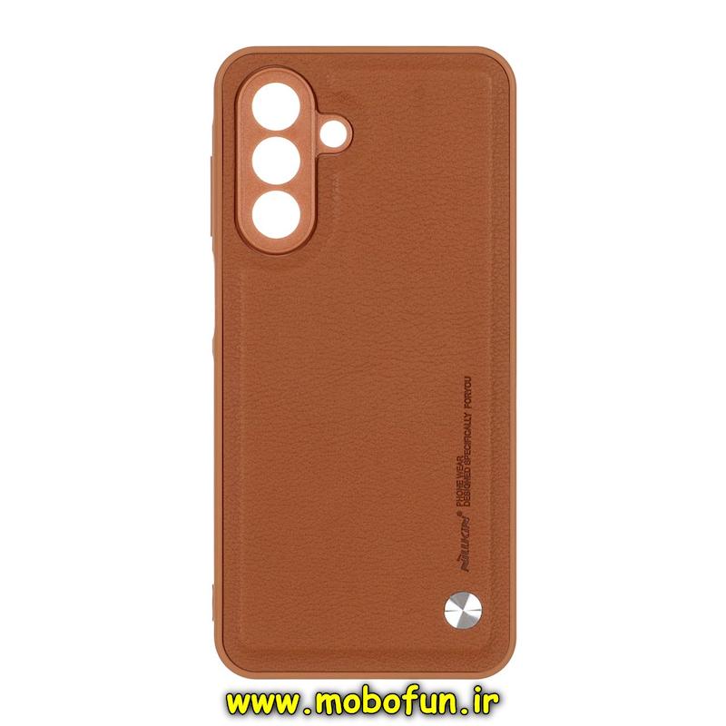 قاب گوشی Galaxy A26 سامسونگ چرمی سخت Hard نیلکین NILLKIN محافظ لنزدار قهوه ای کد 48632