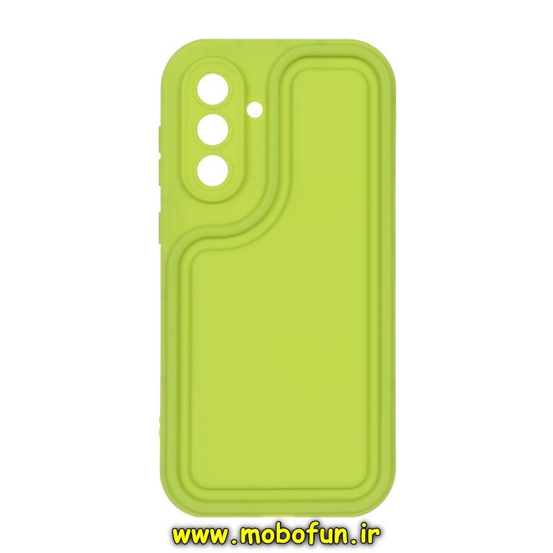 قاب گوشی Galaxy A36 سامسونگ طرح سیلیکونی Solid جدید محافظ لنزدار سبز فسفری کد 48652