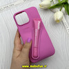 قاب گوشی iPhone 16 Pro Max آیفون سیلیکونی پاک کنی اورجینال rhode روود همراه با لیپ گلاس صورتی کد 62715