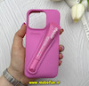 قاب گوشی iPhone 16 Pro آیفون سیلیکونی پاک کنی اورجینال rhode روود همراه با لیپ گلاس صورتی کد 62712
