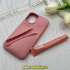 قاب گوشی iPhone 16 آیفون سیلیکونی پاک کنی اورجینال rhode روود همراه با لیپ گلاس گلبهی کد 62708