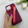 قاب گوشی iPhone 13 - iPhone 14 - iPhone 15 آیفون سیلیکونی پاک کنی اورجینال rhode روود همراه با لیپ گلاس زرشکی کد 62694