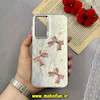 قاب گوشی Galaxy A25 سامسونگ فانتزی سخت Hard لیزری کرومی طرح پاپیون برجسته الماسی کیوت گلبهی کد 63047