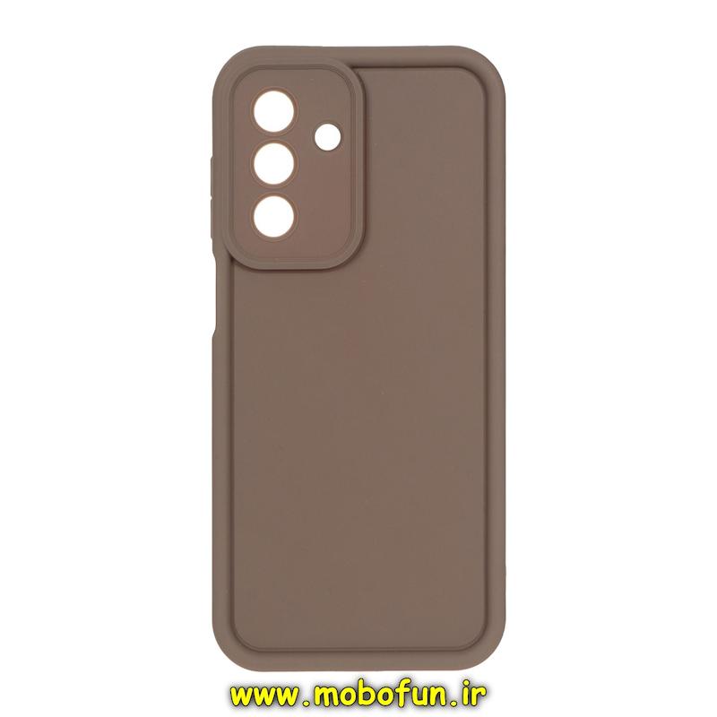 قاب گوشی Galaxy A26 سامسونگ سیلیکونی ژله ای Solid محافظ لنزدار قهوه ای کد 49170