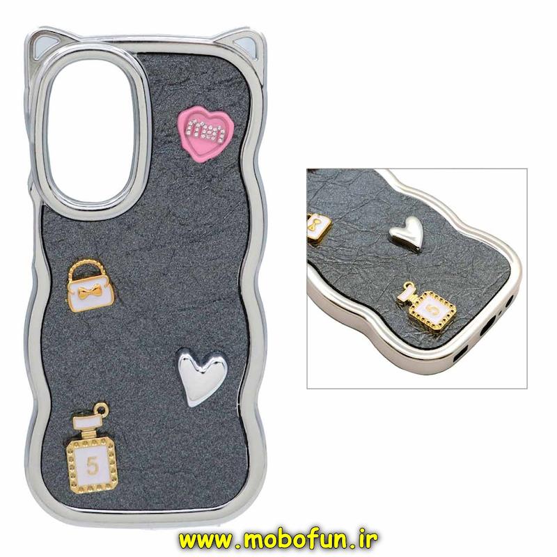 قاب گوشی Galaxy A26 سامسونگ فانتزی برجسته کرومی نقره ای سری بالشتی لاکچری LUXURY کد 49185