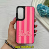 قاب گوشی Galaxy S23 FE سامسونگ سیلیکونی CASETIFY هارد سه بعدی برجسته طرح باربی Barbie کد 63126