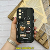 قاب گوشی Galaxy A25 سامسونگ سیلیکونی بالشتی SOLID ژله ای سه بعدی برجسته عروسکی COFFEE محافظ لنز دار مشکی کد 62744