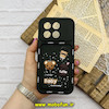 قاب گوشی Poco X6 Pro - Redmi K70E شیائومی سیلیکونی بالشتی SOLID ژله ای سه بعدی برجسته عروسکی COFFEE محافظ لنز دار مشکی کد 62760