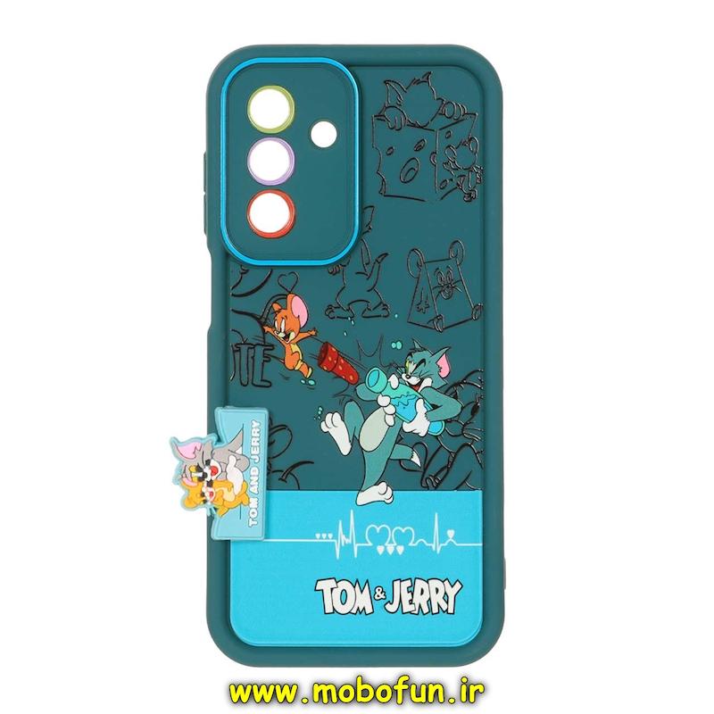 قاب گوشی Galaxy A26 سامسونگ سیلیکونی Solid برجسته محافظ لنزدار طرح تام و جری سبز کد 49209