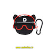 کاور AirPods 4 - ایرپاد 4 اپل سیلیکونی طرح دار عروسکی سه بعدی سگ گنگ بالا کد 49443