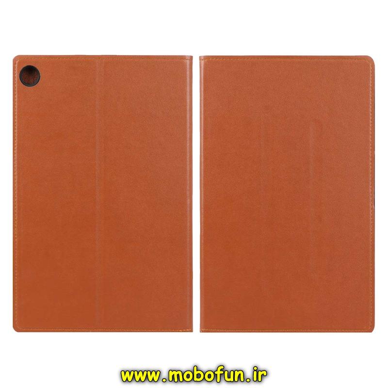 کیف کلاسوری تبلت Galaxy Tab A9 Plus / X216 سامسونگ طرح چرمی قهوه ای کد 49480