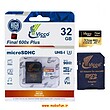 کارت حافظه 32 گیگابایت MicroSDHC ویکومن سری Final 600X Plus کلاس 10 با استاندارد UHS-I U3 و سرعت 90 MBps به همراه آداپتور SD