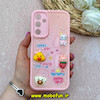 قاب گوشی Galaxy A25 سامسونگ سیلیکونی Solid عروسکی رزینی برجسته محافظ لنزدار صورتی کد 63341