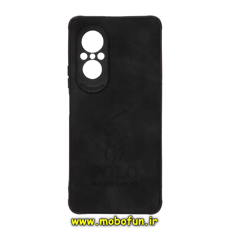 قاب گوشی Huawei Nova 9 SE هوآوی طرح ژله ای چرمی ساده پولو POLO مشکی کد 49859