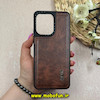 قاب گوشی Redmi 13C - Poco C65 شیائومی اورجینال برند CASETIFY طرح دوخت HARD چرمی قهوه ای کد 63734